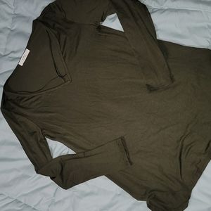 a. gain Long Sleeve Cross V-Neck Green‎ Boutique Top Women's (S) Like New